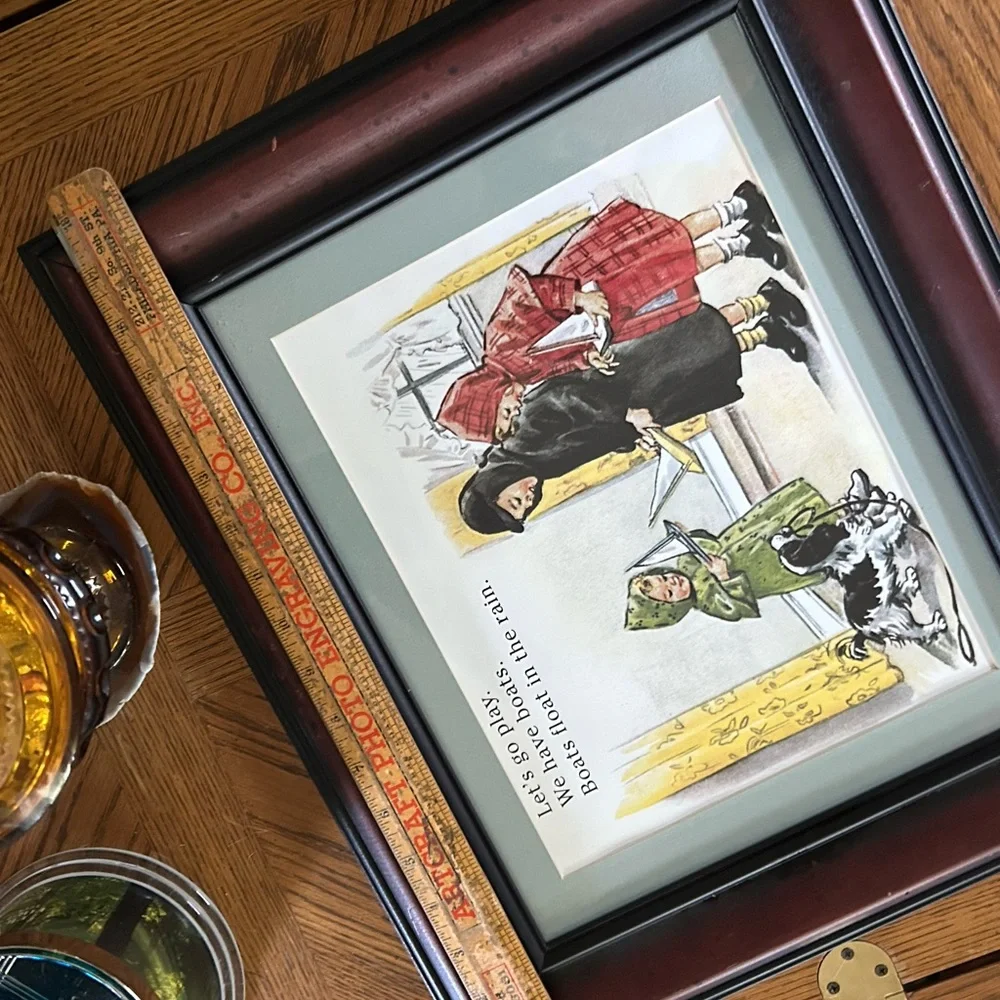 Vintage Framed Children’s Book Print